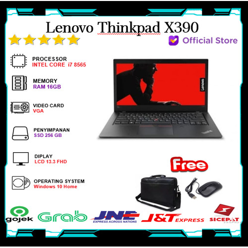 Foto Produk Lenovo Thinkpad X390 Touch - i7 8565 16GB 256 SSD 13.3FHD Windows10 dari Gateway Indonesia Comp