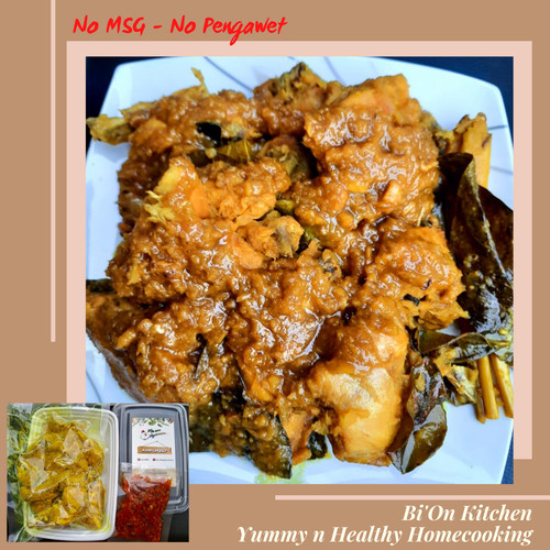 Foto Produk Ayam Ungkep+sambal bawang 1ekor 8 pot Ayam Kuning Lengkuas Ayam Goreng dari Bi'On Kitchen