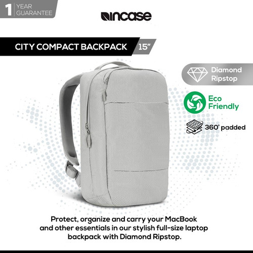 Foto Produk INCASE BACKPACK CITY COMPACT WITH DIAMOND RIPSTOP - COOL GRAY dari manekistore