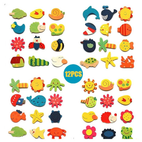 Foto Produk TweedyToys - Magnet Kulkas Kayu - Magnet Tempel Hewan Lucu 12 Pcs dari TweedyToys