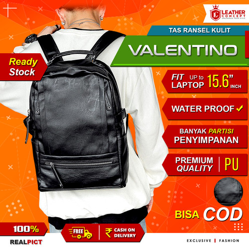 Foto Produk Tas Ransel Kulit Pria Tas Kulit Pria Backpack Kulit Pria VALENTINO dari Leather Concept