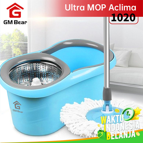 Foto Produk GM Bear Spin Mop Biru 1020-Ultra Mop Aclima Blue dari GM Bear