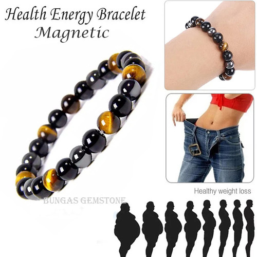 Foto Produk Gelang Kesehatan Natural Hematite Blustin Tiger Eye Black Onyx dari Bungas Gemstone
