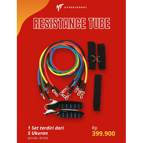 Foto Produk Resistance Band Set Bands Tube Tubes Alat Fitness Portable Workout Gym dari Hypertrophy
