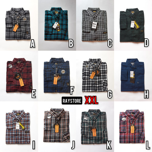 Foto Produk Kemeja Flanel Pria Lengan Panjang Jumbo XXL /XXXL ukuran besar dari RayStore