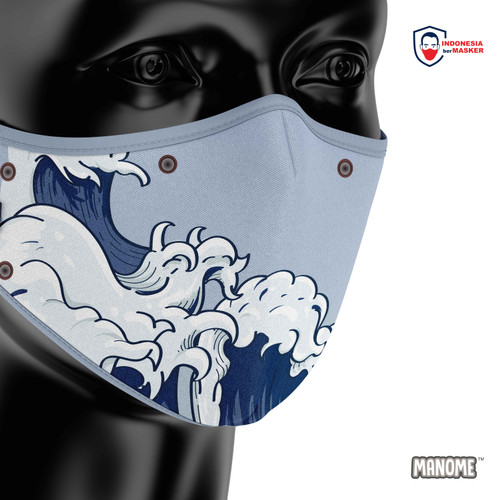 Foto Produk Manome Masker kain 3 Ply Premium ukuran Besar - OMBAK dari Manome Official