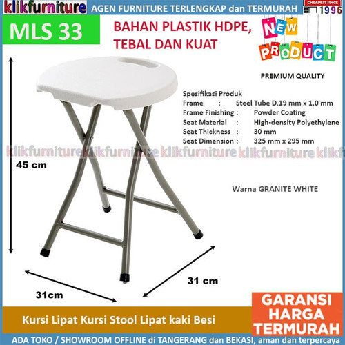 Foto Produk Kursi Lipat Kursi Stool Kursi Makan Kaki Besi MLS 33 SAPPORO TOKAT dari klikfurniture