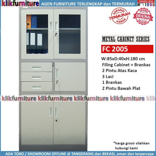 Foto Produk Lemari Arsip Filing Cabinet Besi Dengan Brankas FC 2005 SAPPORO BONN dari klikfurniture