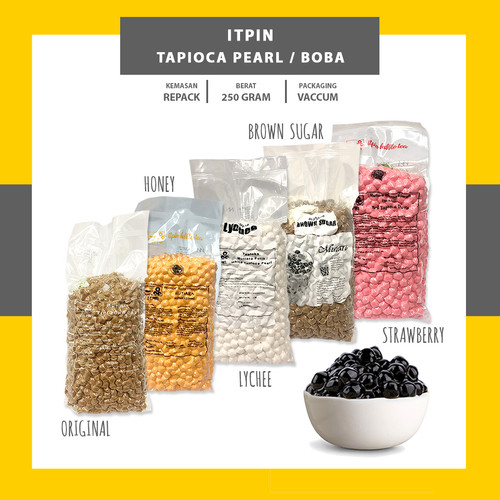 Foto Produk TOPPING BOBA ITPIN ANEKA RASA 250GR - TOPPING MINUMAN BUBBLE BOBBA - HONEY BB dari Tarigu_bdg