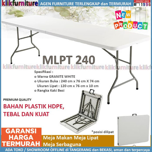 Foto Produk Meja Makan Lipat Kaki Besi MLA 240 SAPPORO GONEN dari klikfurniture