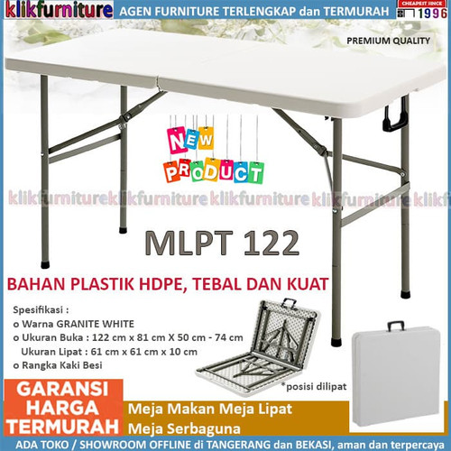 Foto Produk Meja Makan Lipat Kaki Besi MLA 122 SAPPORO BURSA dari klikfurniture