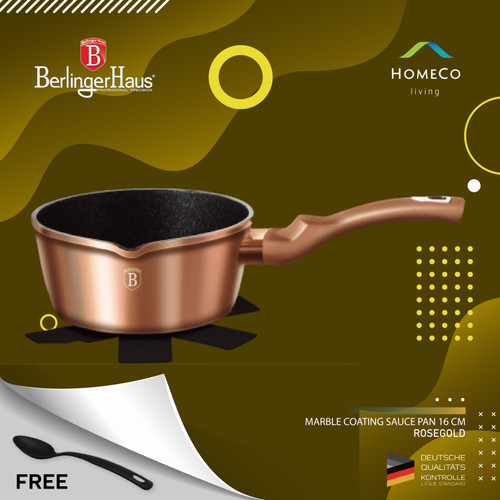 Foto Produk BERLINGER HAUS SAUCE PAN 16 CM ROSE GOLD / PANCI MIE / PANCI SUSU dari Homeco Living Official