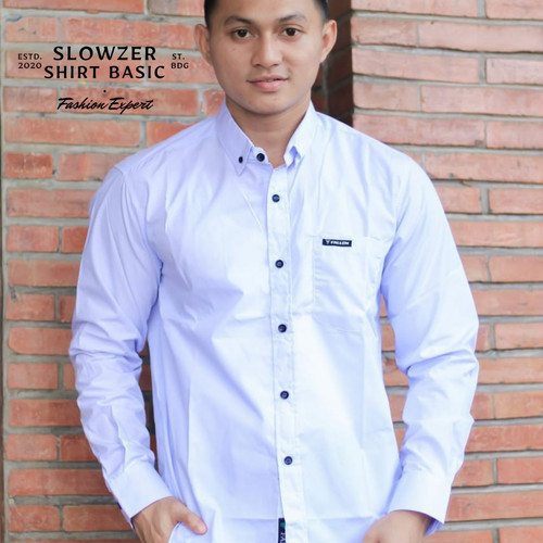 Foto Produk kemeja putih polos pria lengan panjang premium - kemeja polos pria - Putih, M dari pusat grosir kemeja bandung
