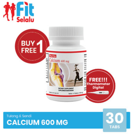 Foto Produk Calcium 600 mg, tulang & sendi 30 Tablet dari Fit Selalu