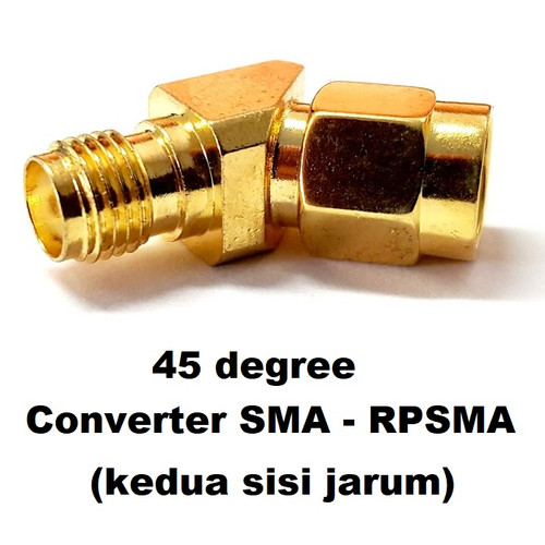Foto Produk Antenna converter SMA-RPSMA (jarum) 45 degree connector dari DooFPV