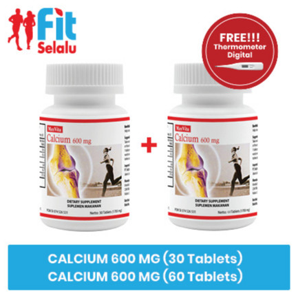 Foto Produk Paket Ekonomis: MaxVita Calcium 600Mg 60 Tabs & Calcium 600Mg 30 Tabs dari Fit Selalu
