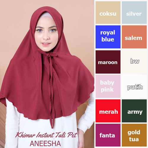 Foto Produk Khimar Hijab Instant Tali Pet Aneesha dari Toko Brukat