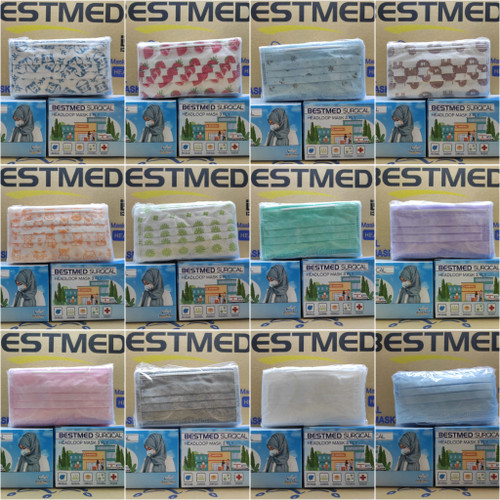 Foto Produk Masker medis headloop hijab 3ply bestmed isi 50pcs - Biru dari TRUSTED_SELLER SHOP