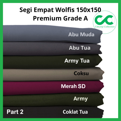 Foto Produk Khimar Wolfis Grade A Jumbo Jilbab Segiempat Wolvis 150 x 150 Wolpeac dari Cileunyi Collections