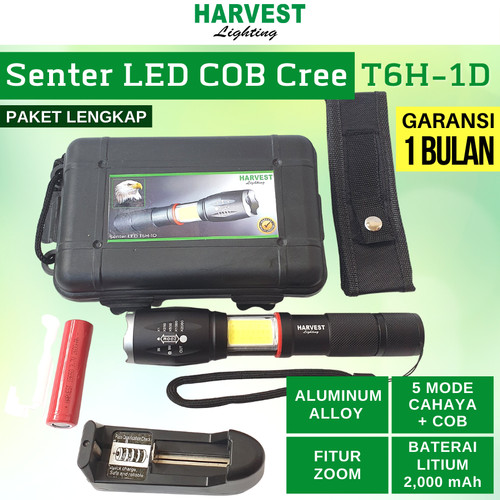 Foto Produk COB LAMPU SENTER SWAT LED T6 FLASHLIGHT T6H-1D LENGKAP dari Tiga Anugerah Lestari