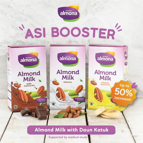 Foto Produk Paket 3 Box Susu Almond Milk Powder ASI BOOSTER ALMONA dari Pangan Bahagia