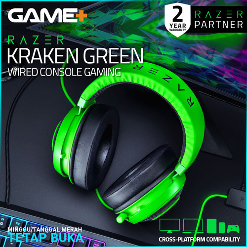 Foto Produk Razer Kraken - Green Multi-Platform Wired Gaming Headset dari GamePlus