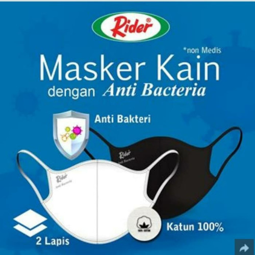 Foto Produk Masker kain anti bacterical rider 2 ply dari PT. ADP