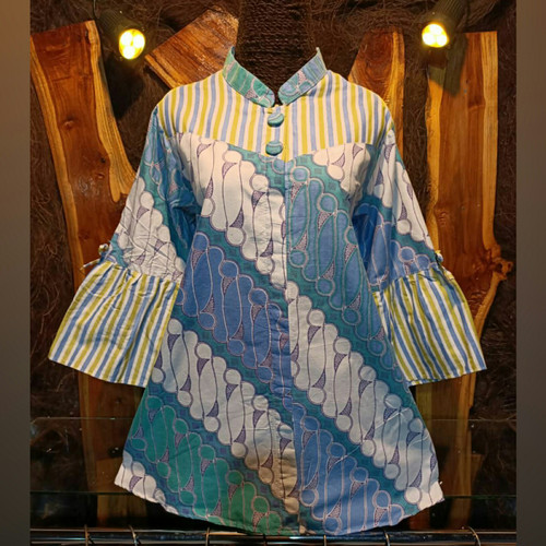 Foto Produk blouse batik atasan wanita modern dari batik makmuri