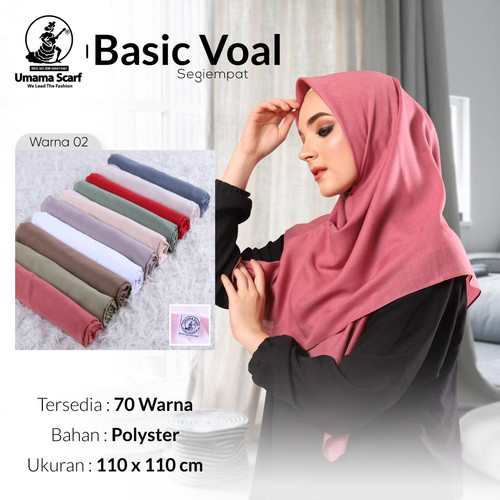 Foto Produk Hijab jilbab kerudung segi empat polos basic voal umama scarf dari saadah hijab fashion