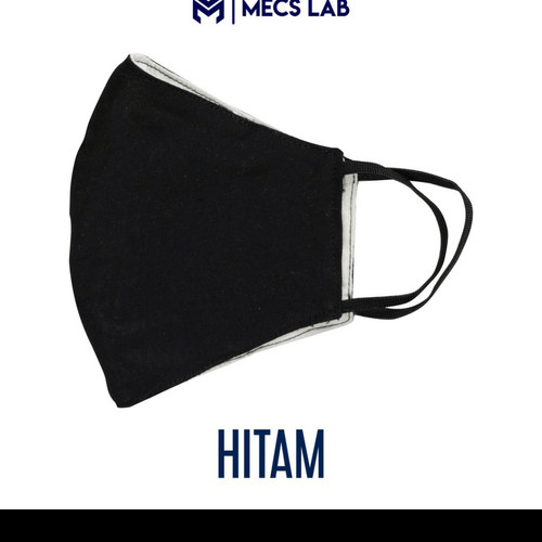 Foto Produk Masker Kain 3 Lapis Anti Bakteri Anti Air teknologi jerman MESC Lab - Hitam dari NonaCantikCom