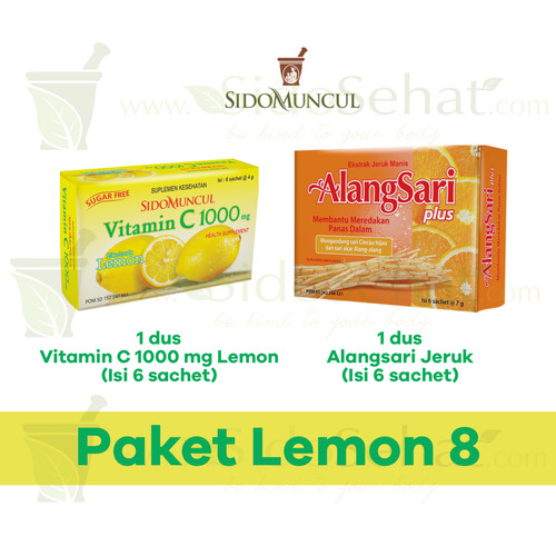 Foto Produk 1 Dus Vitamin C 1000 + 1 Dus Alangsari Jeruk Manis SidoMuncul dari SidoSehat