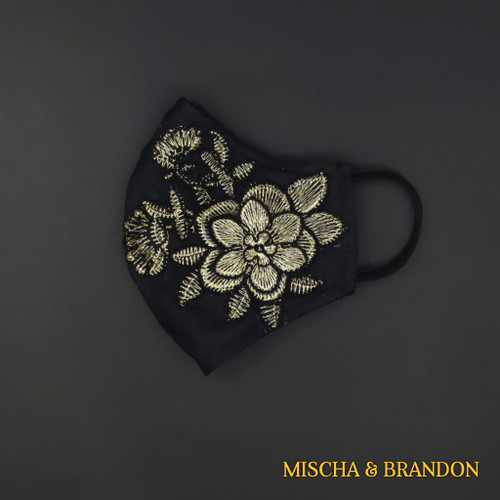 Foto Produk Masker Kain. Floral Patch II. Katun 100%. (3 ply). (Type-I) - Motif I, Headloop dari Mischa & Brandon