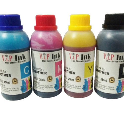 Foto Produk Paket Tinta Brother Isi Ulang Refil 250ml 4 Warna Vip ink dari Mitraink