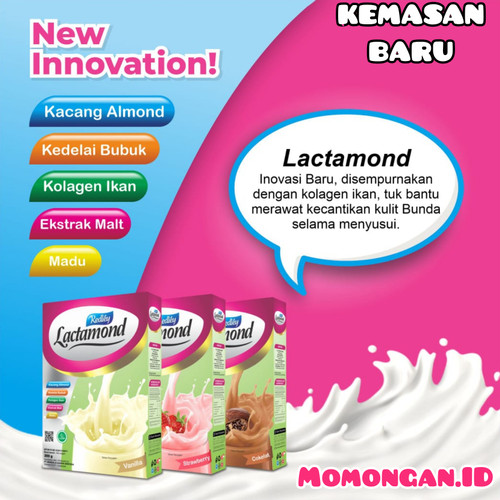 Foto Produk Grosir Lactamond ASI Booster 200gr Vanilla/Chocolate/Strawberry Almond dari Momongan ID