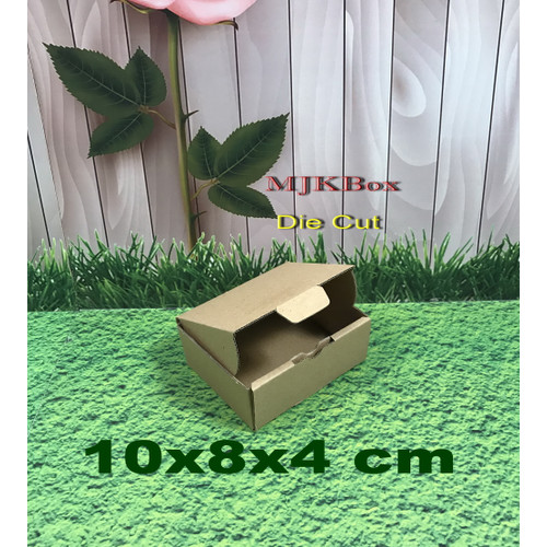 Foto Produk Kardus Karton Uk, 10x8x4 cm...Die Cut untuk packing kue-aksesoris-dll dari MJKbox