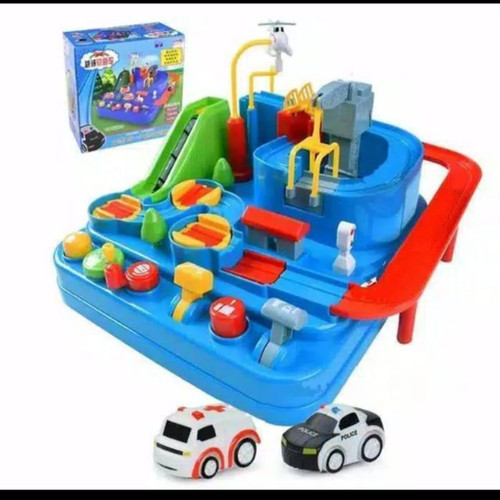 Foto Produk Mainan Edukasi Anak parking lot car track/Brain game adventure - Biru dari AUTO KID II
