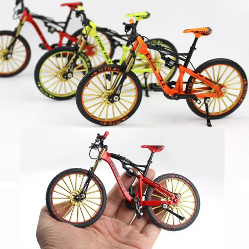 Foto Produk Miniatur Diecast Sepeda Gunung MTB Mini Finger Sepeda Skala 1:10 - Merah dari patur