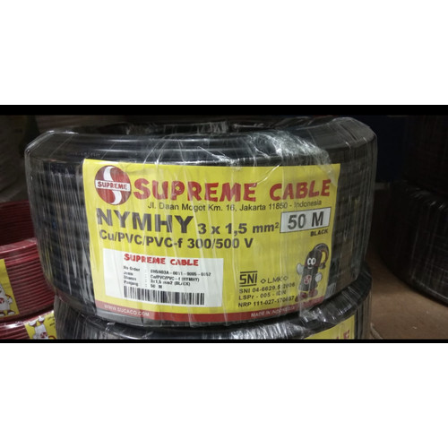 Jual SUPREME Kabel NYYHY 3x1,5 mm 50 m meter 3x1.5 50m 3 x