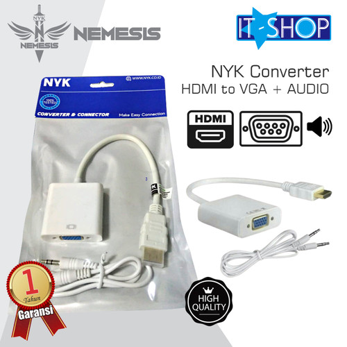 Foto Produk NYK Converter HDMI to VGA + AUDIO dari IT-SHOP-ONLINE