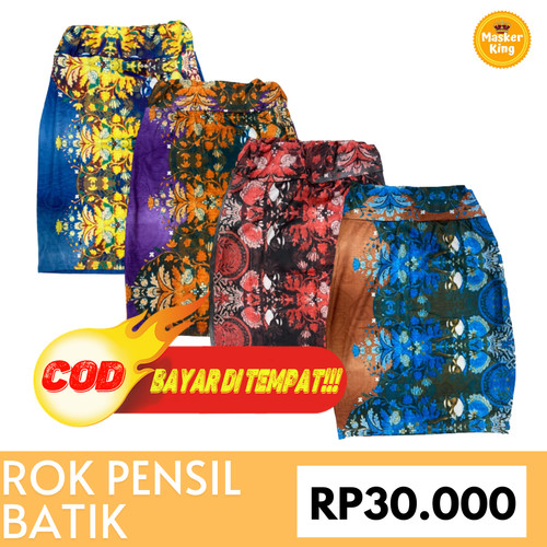 Foto Produk Rok Pensil Batik Rok Wanita Rok Pendek Rok Elastis / Full karet dari MASKERKING