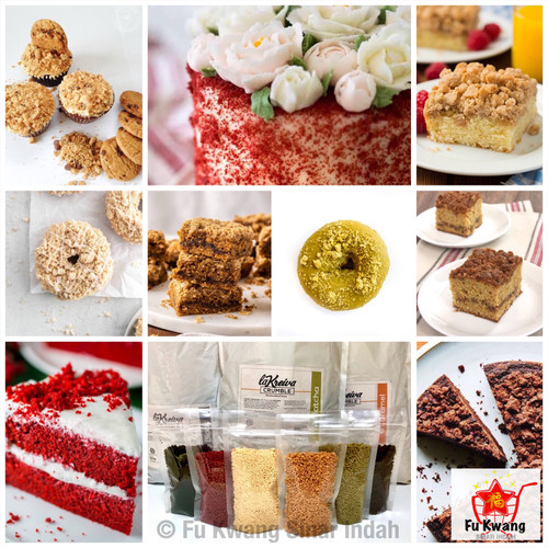 Foto Produk La Kreiva Cookie Crumble Crumb Topping Donat repack 250 gram - Red Velvet dari Fu Kwang Mart