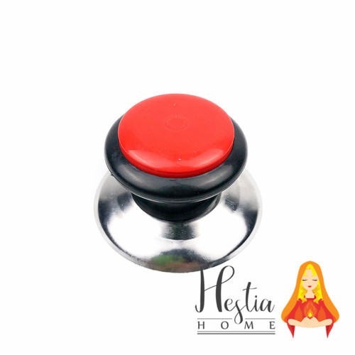 Foto Produk Knob Knop Pentolan Panci Handle Pegangan Tutup Wajan Kenop Hitam Warna - Merah dari HESTIA HOME