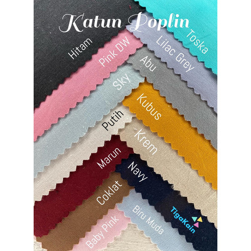 Foto Produk 0.5 Meter Kain Katun Poplin / Popline / Katun Jepang dari Nacy Tex