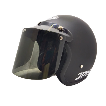 Foto Produk HELM BOGO JPN HITAM DOFF KACA DATAR SMOKE dari VICTORY HELM