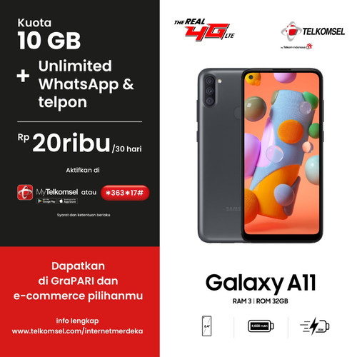 Foto Produk Paket Internet Merdeka - Samsung Galaxy A11 dari Telkomsel