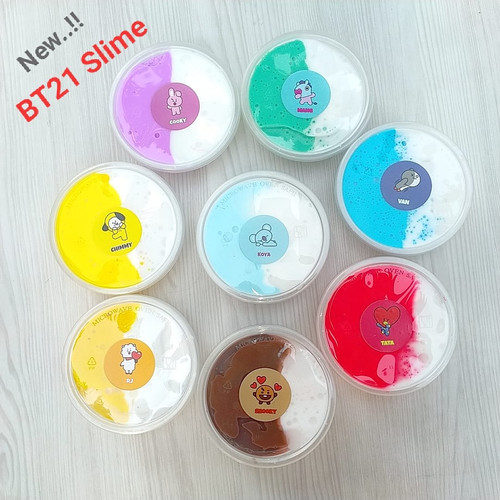 Foto Produk Slime BTS/ Slime BT 21/8 Varian/Slime Jiggly/Slime Tofu/ BT21 dari www-bajualya-com