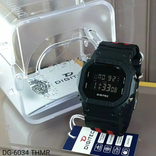 Foto Produk jam tangan pria DIGITEC 6034 Tali kanvas digital original dari wahana grosir jam