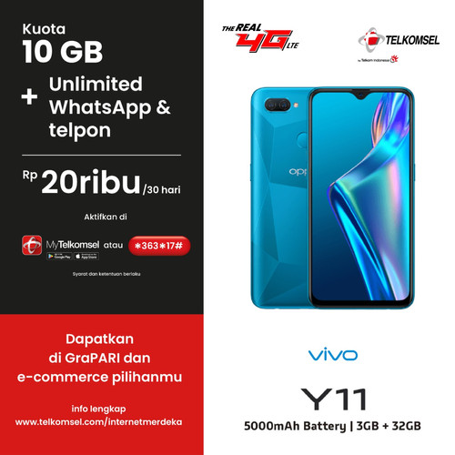 Foto Produk Paket Internet Merdeka - VIVO Y11 dari Telkomsel