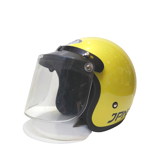 Foto Produk HELM BOGO RETRO JPN KUNING LEMON (FLAT VISOR CLEAR) dari VICTORY HELM