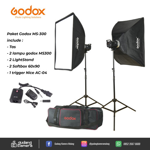 Jual Paket Lampu Studio Godox Ms300 Kota Malang Gudang Kamera Mlg Tokopedia